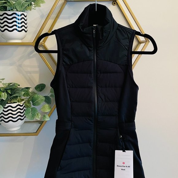 NWT Lululemon Down for It All Zip Up Running Puffer Vest - Black Size 0, XS - Picture 2 of 10